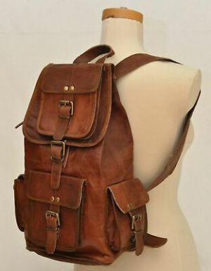 S-Y-Shop בשבילך גברת  Backpack Leather Genuine Vintage Bag Women Travel New S Brown Shoulder Real New
