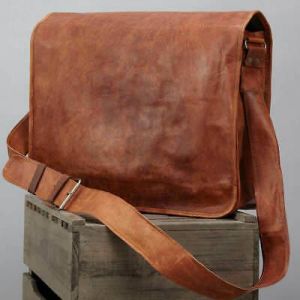 Women&#039;s Vintage Genuine Brown Leather Messenger Shoulder Cross Body Satchel Bag