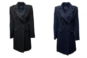 Ex Hobbs Boucle Wool Mix Double Breasted Coat 